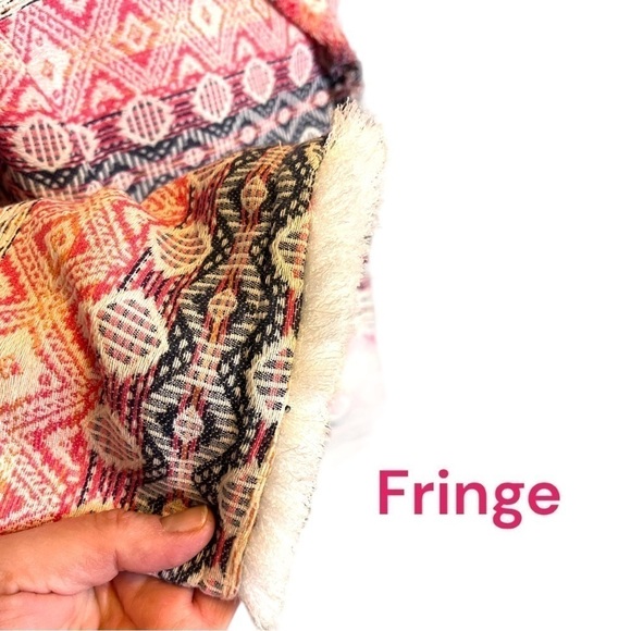 TAHARI by Arthur S Levine Bohemian Print Fringe Open Front Jacket Blazer - Picture 8 of 12